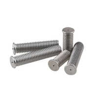 Weld Bolts Studs - 5mm Diameter, Silver Round Shape With Polished Finish | Durable Powder Coated Surface For High Standard Industrial Hardware Fittings