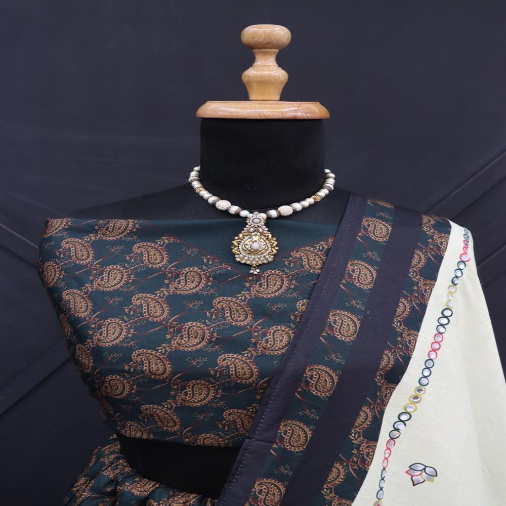 Digital Print Muslin Cotton Lehenga Choli