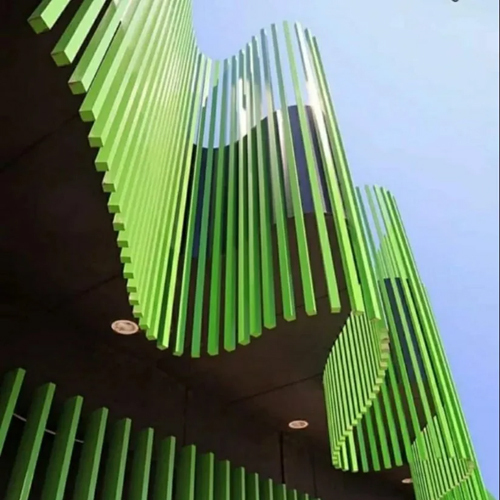 40Mm Upvc Vertical Fins - Color: Green