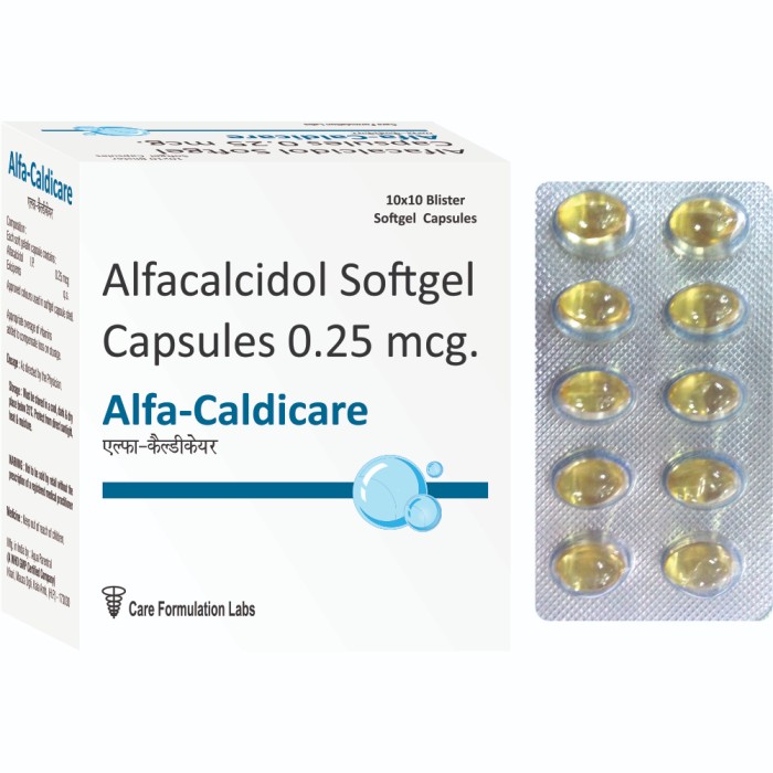 Alfacalcidol IP 0.25 mcg (1a-Hydroxyvitamin D3)