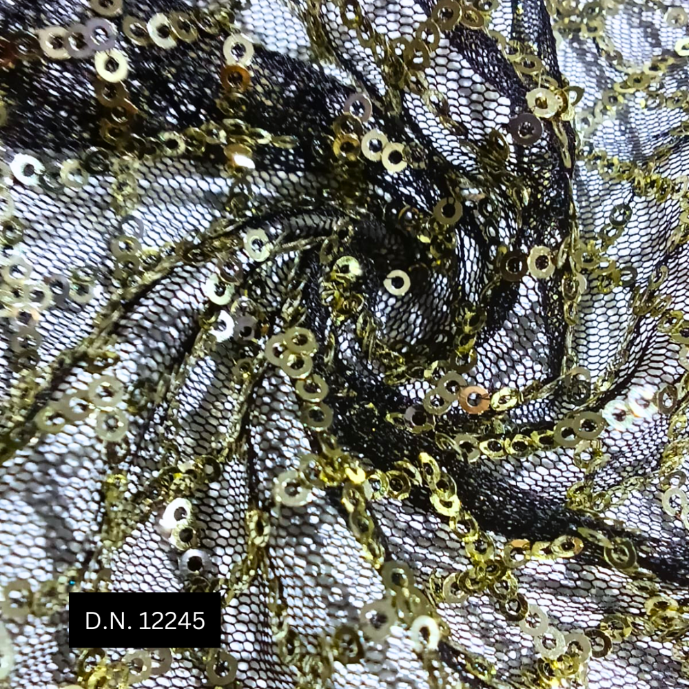 Geometrical Sequins Embroidery Fabric