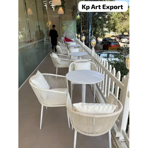 Outdoor Cafe Chair - Color: White