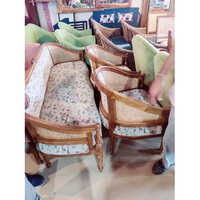 5 Seater Cane Sofa Set