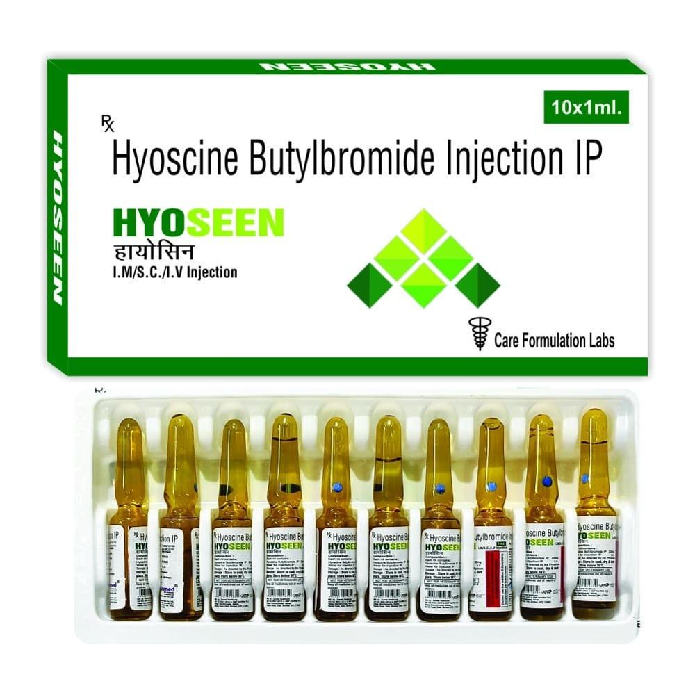 Hyoscine Butylbromide IP 20 mg. water for injection IP