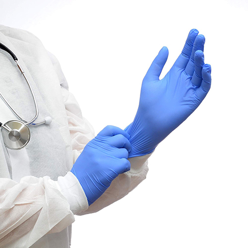 Nitrile Examination Gloves - Color: Blue