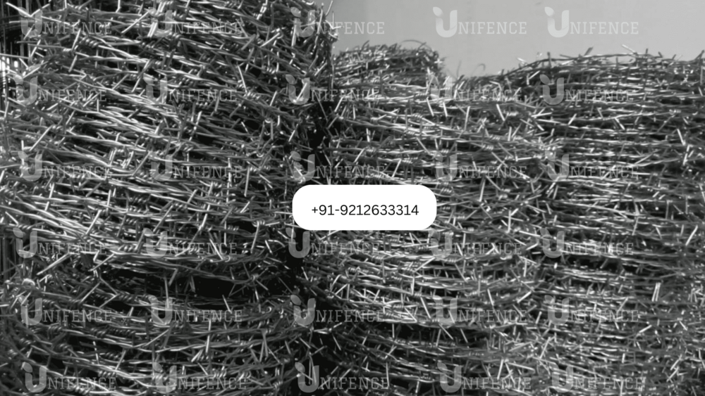 Barbed Wire | Galvanized Iron 12x12, 13x13 & 14x14 Swg - Silver Color, Ideal For Farming, Boundary, Industrial & Home Fencing