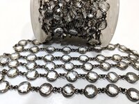 Natural Rock Crystal Briolette Coin Shape 9mm
