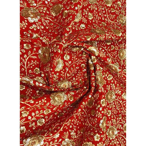 Brass Zari Wire Embroidery Fabric