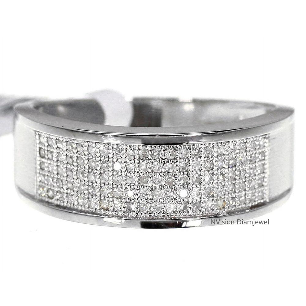 Natural Diamond Endless Radiance Unisex Wedding Ring - Color: Gh
