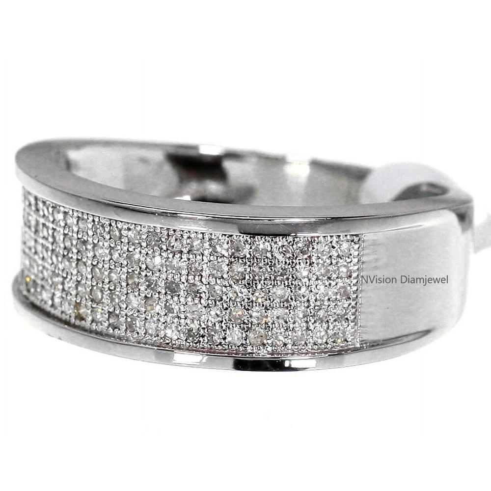 Natural Diamond Endless Radiance Unisex Wedding Ring - Color: Gh