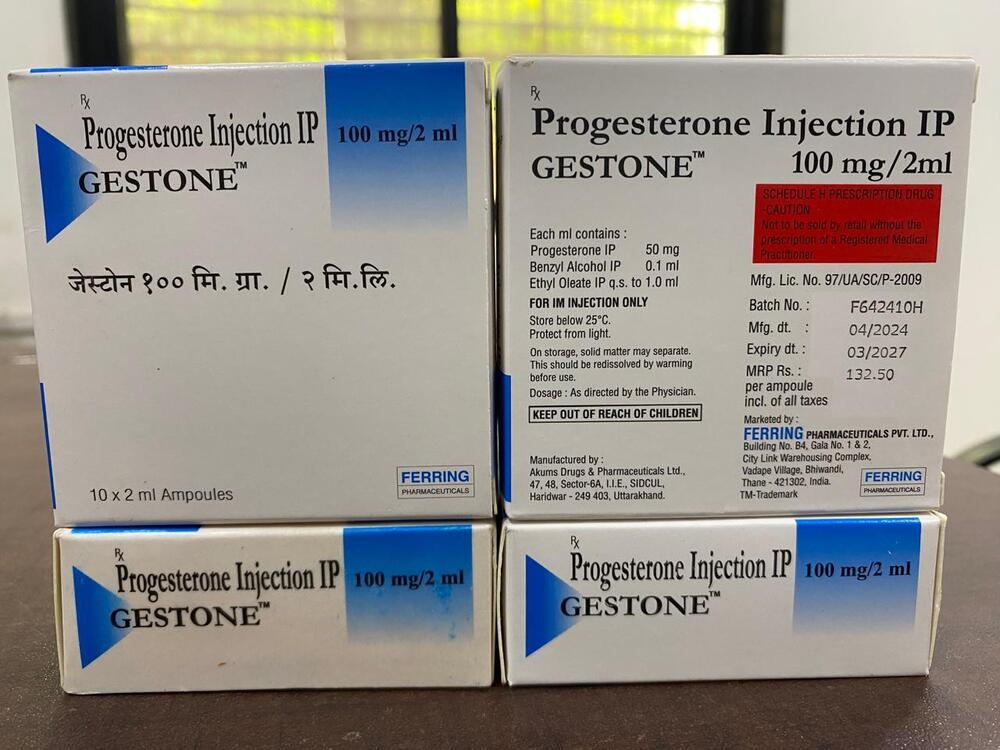 100Mg Progesterone Injection Ip - Dosage Form: Liquid