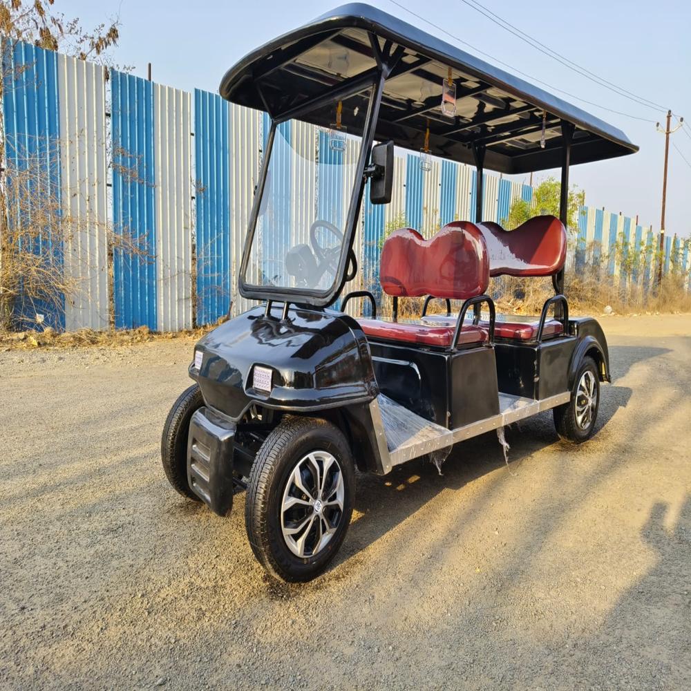 4 Seater E Golf Cart - Color: Black