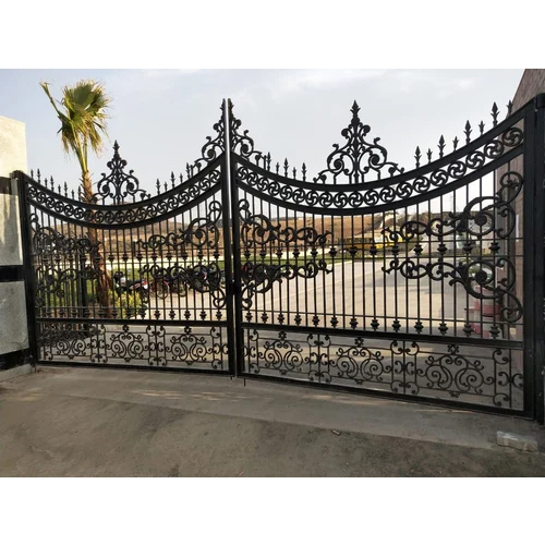 10 Feet Designer Cast Iron Gates - Color: Black