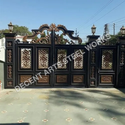 17 Feet Cast Iron Maharaja Swing Gate - Color: Black