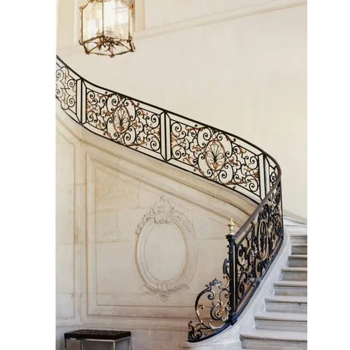 Wrought Iron Staircase - Color: Black