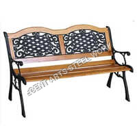 3 Seater Garden Bench - Cast Iron, Durable Iron Material, Powder Coated Brown Finish, Available In Different Sizes - Industrial Use, Elegant Outdoor Charm