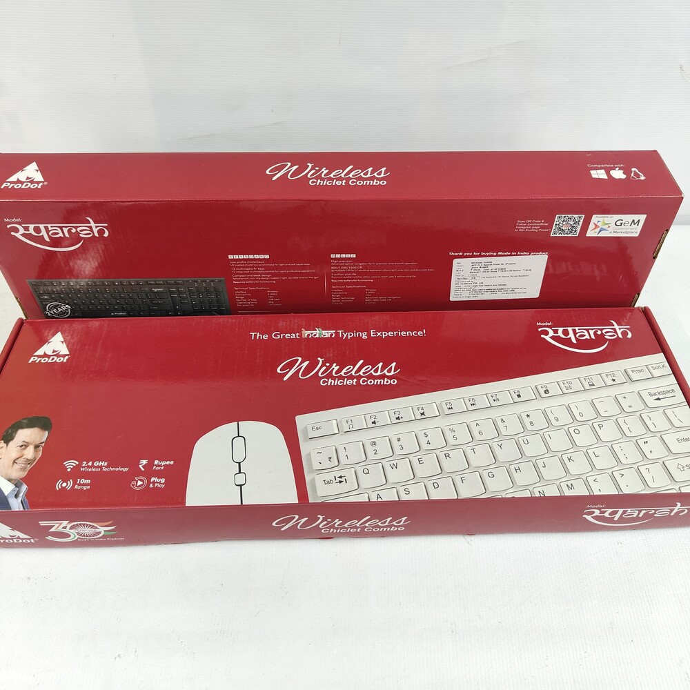 Prodot Sparsh Palm Wireless Keyboard and Mouse - Pack of 2