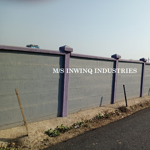 Prestressed Boundary Wall - Industrial-Grade Concrete, Polished Surface Finish | Premium Quality for Fencing and Boundary Applications