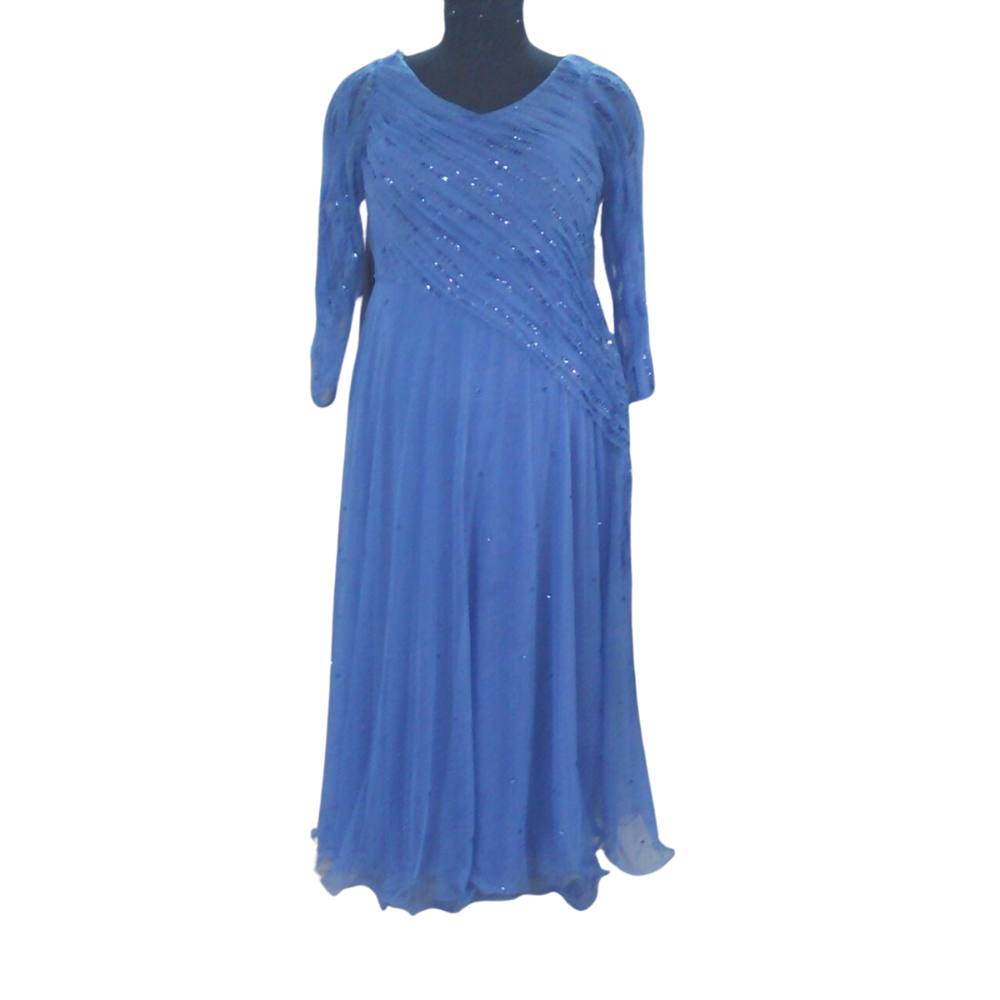 Womens Long Mother of The Bride Dress with Sleeves