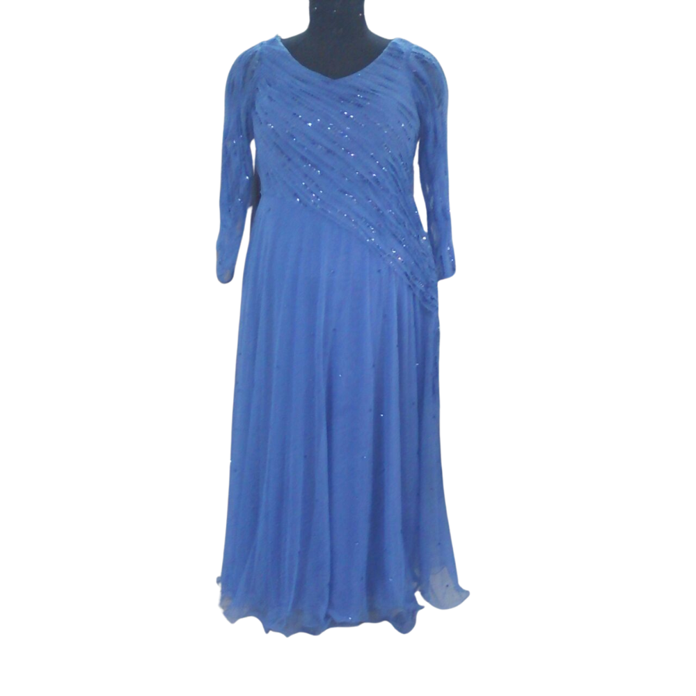 Womens Long Mother Of The Bride Dress With Sleeves