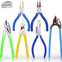 Mix Combination Pliers Set - Mild Steel, 8 Inch , Multicolor With Rubber Handles For Comfortable Grip, Rectangle Shape For Easy Handling
