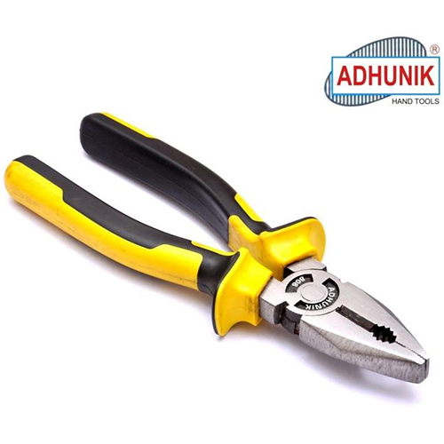 Super Black And Yellow Sleeve Combination Plier - Stainless Steel 8 Inch Black & Yellow | Rubber Handle for Comfort Designed for Industrial Use