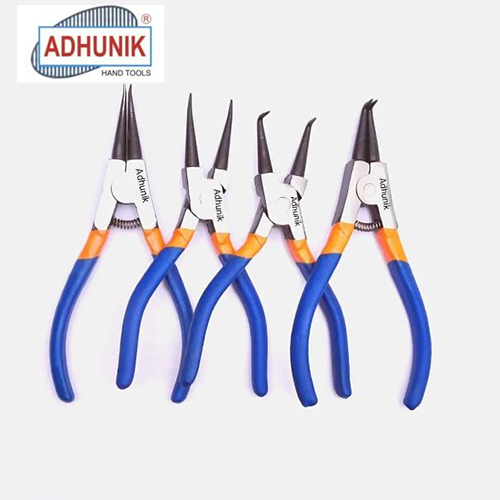 7 Inch Circlip Pliers - Stainless Steel 7 Inch Size Blue Color Rubber Handle | Durable Design for Industrial Applications