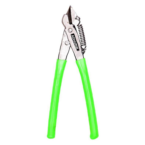 7 Inch Katiya Cutter - Stainless Steel, 7 Inch, Green Color, Rectangular Shape | Rubber Handle for Comfortable Grip, Versatile for Industrial Use