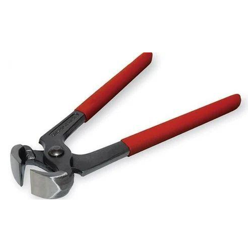 6 Inch Forged Pincer Drop - Mild Steel, 6 Inch Size, Red Color | Rubber Handle for Comfortable Grip, Rectangular Shape for Precise Handling