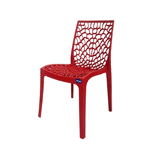 Red Color Web Arm Less Plastic Chairr - Color: Different Available