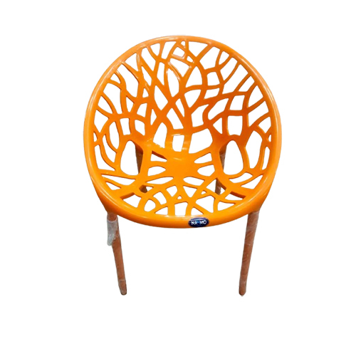 Orange Color Crystal Plastic Chair - Color: Different Available