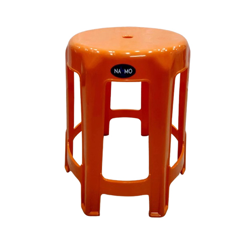 19 Six Leg Orange Color Plastic Stool - Color: Different Available