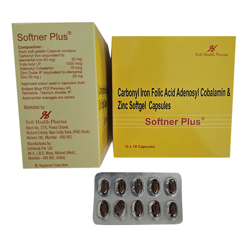 Carbonyl Iron Folic Acid Adenosyl Cobalamin And Zinc Softgel Capsules