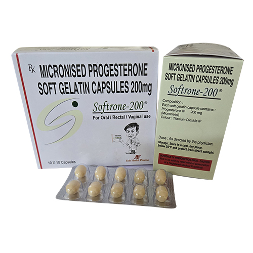 200Mg Micronised Progesterone Soft Gelatin Capsules - Drug Type: General Medicines