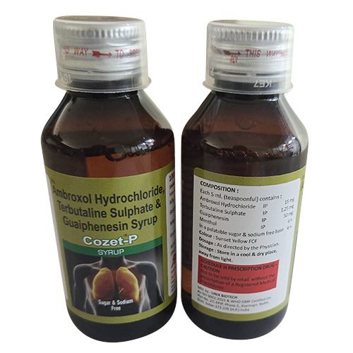 Ambroxol Hydrochloride Terbutaline Sulphate And Guaiphenesin Syrup - Physical Form: Liquid