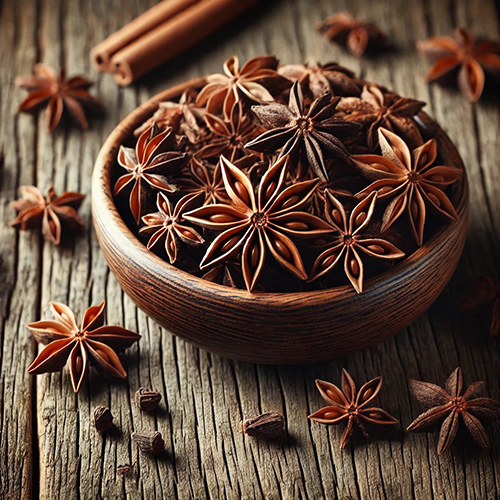 Star Anise - Natural Aromatic Spice, Black and Brown Pieces | Long Shelf Life 3 Months, Ideal for Food Making Flavor Enhancement