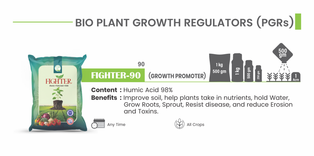 Fighter-90 - Agriculture Grade Humic & Fulvic Acid Powder | 98% Purity, 100% Solubility, Enhances Water Holding Capacity And Root Growth