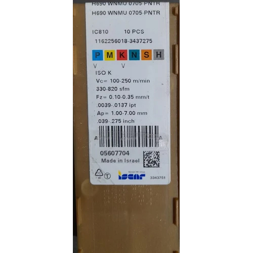 H690 WNMU 0705 PNTR ISCAR Carbide Insert