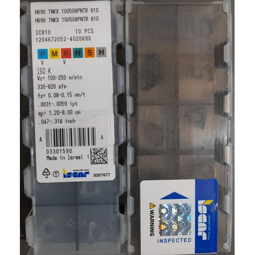 H690 TNKX 100508 PNTR 810 ISCAR Carbide Milling Insert