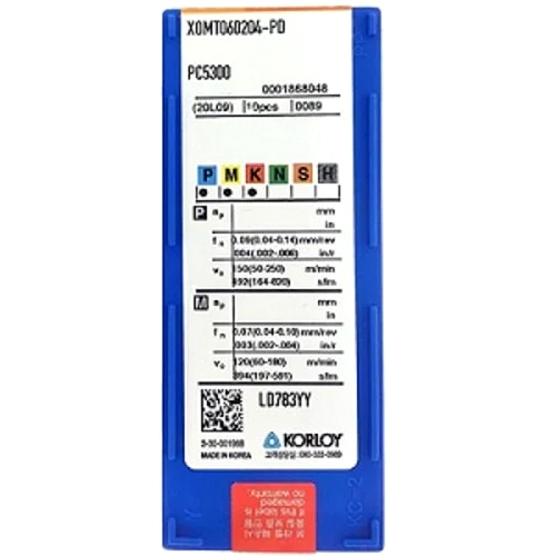 KORLOY XOMT 060204PD-PC5300 Carbide Milling Insert For CNC Machine