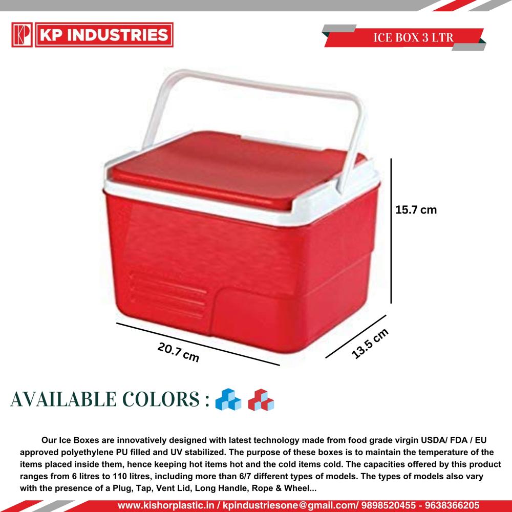 Ice Box 3 Ltr - Color: Red