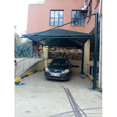 Pvc Coated Tensile Car Parking Shed - Color: White