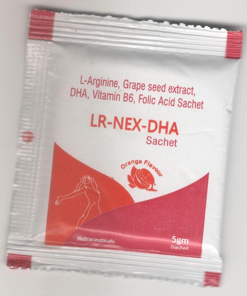 L-ARGININE GRAPE SEED EXTRACT DHA VITAMIN B6 FOLIC ACID SACHET