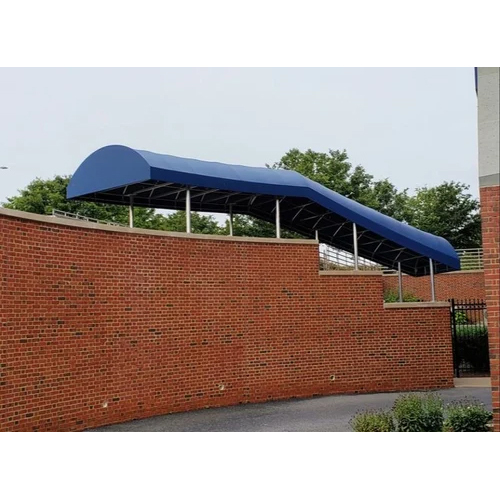 Covered Walkway Fabric Canopy Tensile Structure - Color: Blue