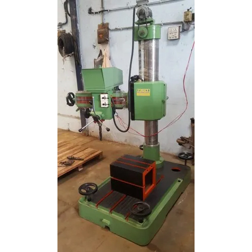 Radial Drilling Machine - Mild Steel, 360 Kg, 25 mm Drilling Diameter, Automatic Grade, Green Color, Electric Power 220-240 V | MT-4 Taper, 30 mm Capacity, Model KMT-50R