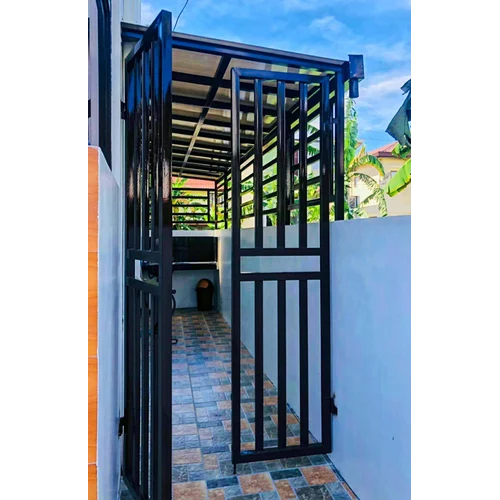 Interior Hinged Mild Steel Gate - Color: Black