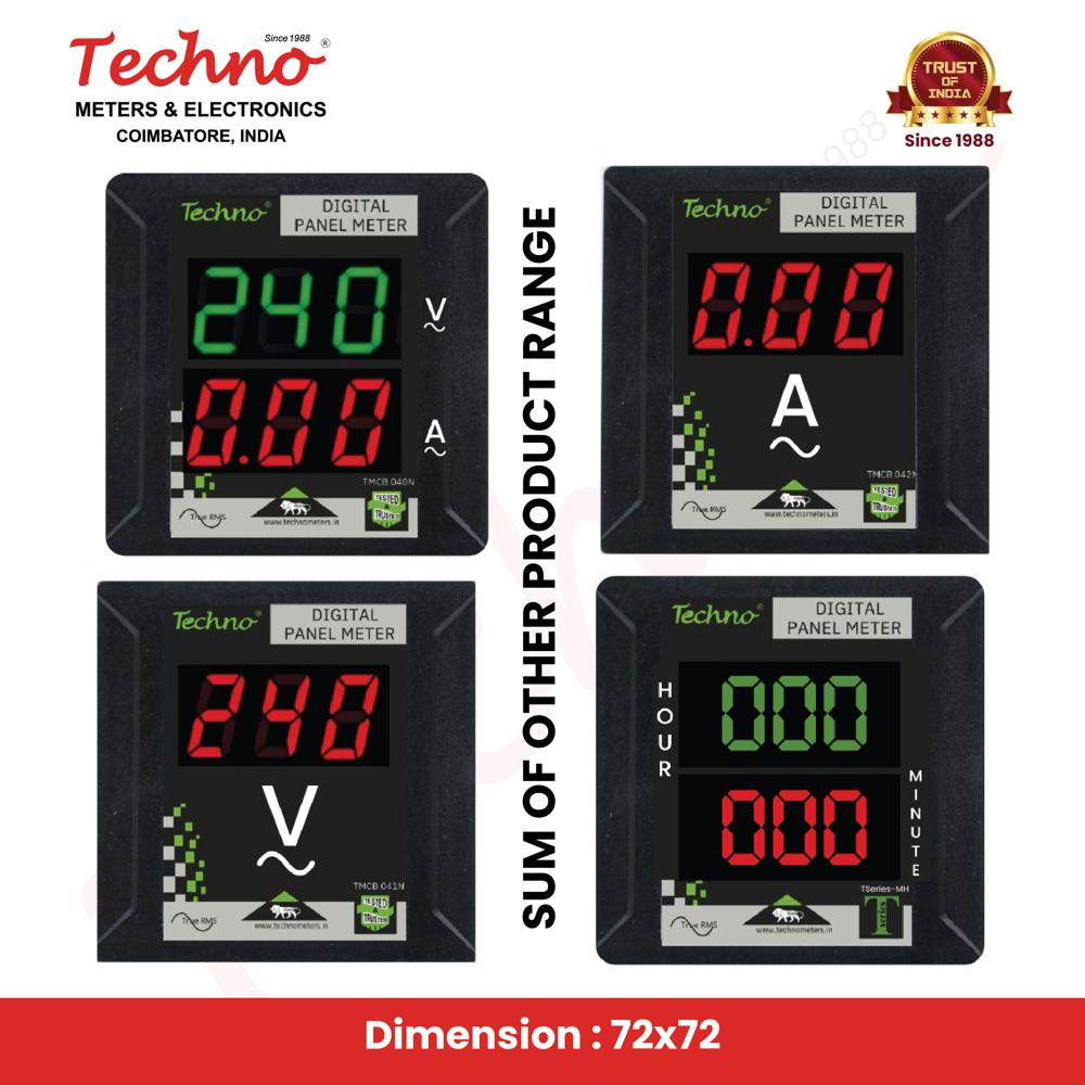 Va Digital Panel Meter - Material: Stainless Steel & Pvc