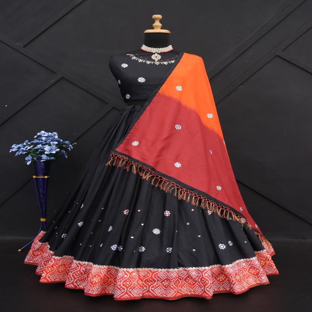 Digital Print Muslin Cotton Lehenga Choli