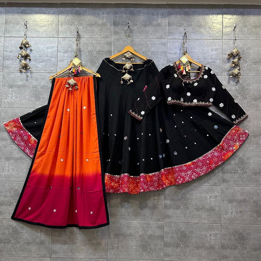 Digital Print Muslin Cotton Lehenga Choli