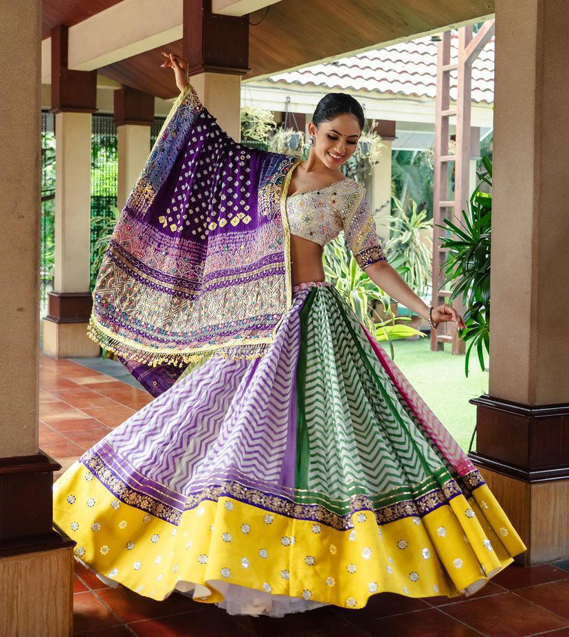 Digital Print Muslin Cotton Lehenga Choli